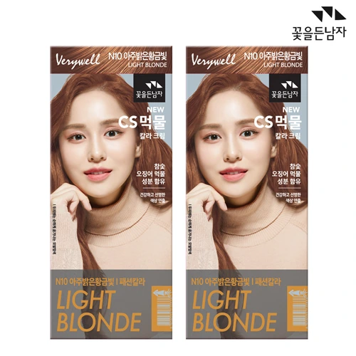[꽃을든남자] CS 먹물 헤어칼라 N10 아주밝은황금빛 x 2개 (업체별도 무료배송)