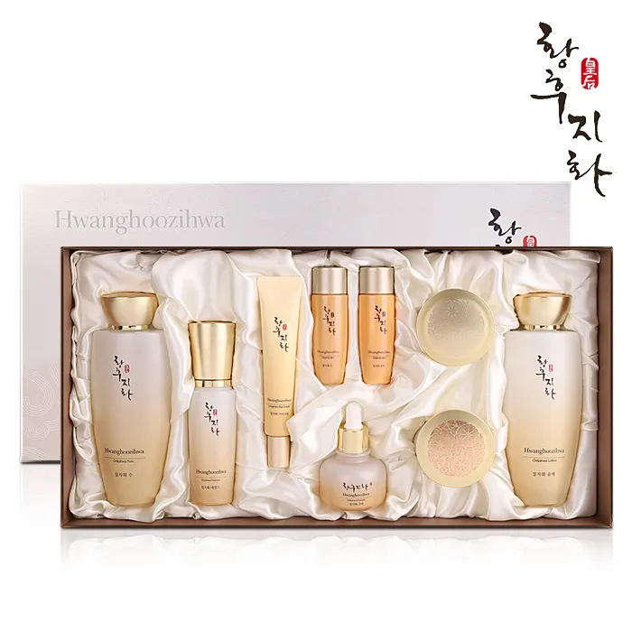 [황후지화] 프리미엄 한방 칠자화 7종 화장품 세트 + 고급쇼핑백 (주름개선 기능성)(업체별도 무료배송)