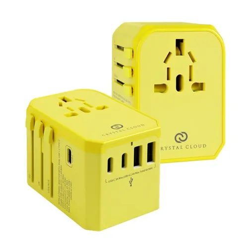[크리스탈클라우드] 5포트 USB C타입 6A 해외 여행용 멀티어댑터 CC-307 (업체별도 무료배송)