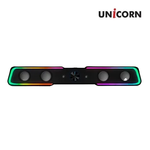 [유니콘] 2세대 레인보우 RGB LED 게이밍 USB 2채널 컴퓨터 PC사운드바 스피커 SB-M9 (업체별도 무료배송)