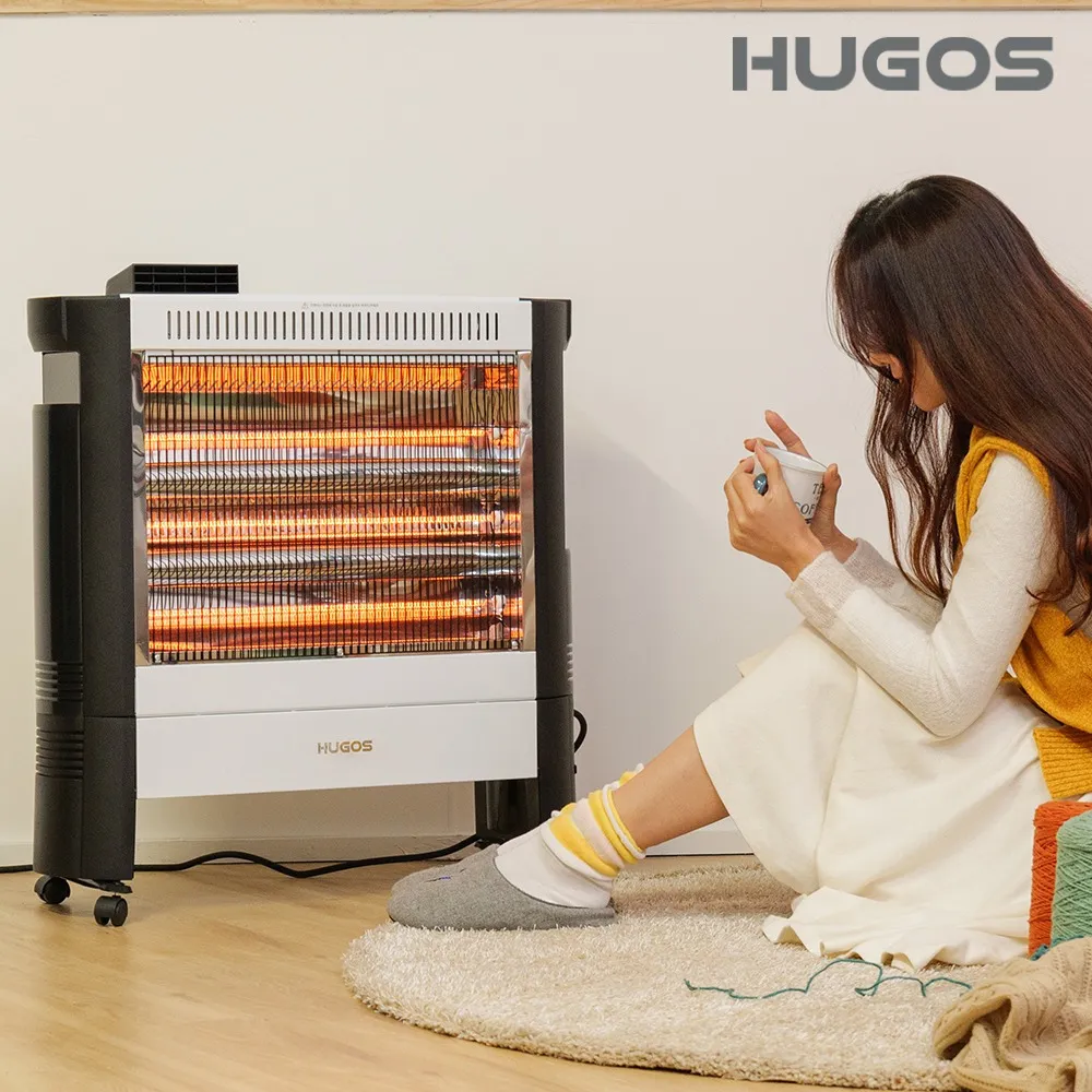[HUGOS] 이동식 전기히터 전기스토브 (카본열선/타이머기능/자동전원차단) (업체별도 무료배송)