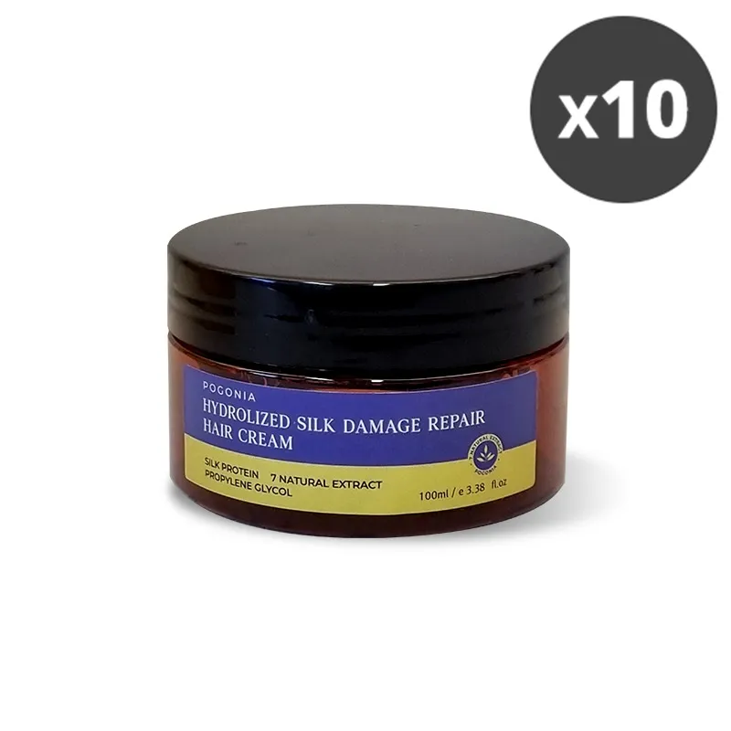 포고니아 하이드롤라이즈드 실크 데미지 리페어 헤어크림 100ml * 10개 (업체별도 무료배송)