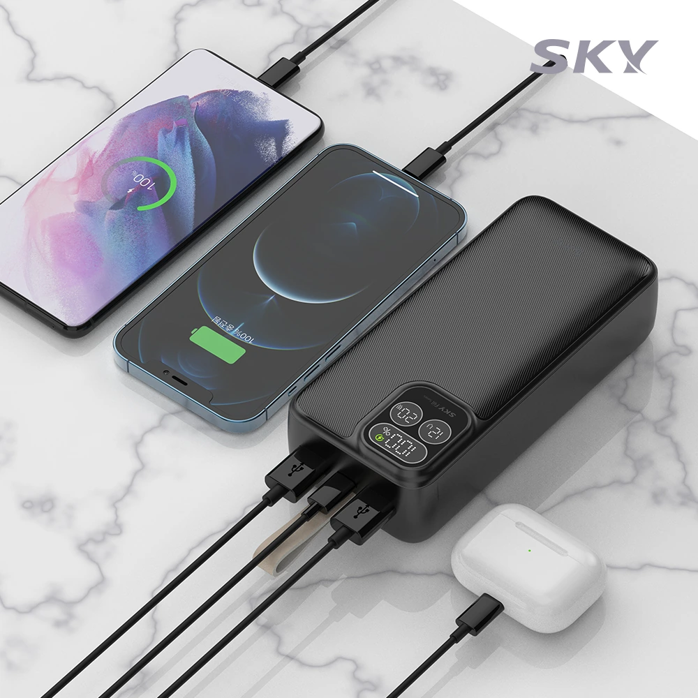 [스카이] 필 22.5W LCD 고속충전 대용량 보조배터리 30000mAh PD30 (업체별도 무료배송)