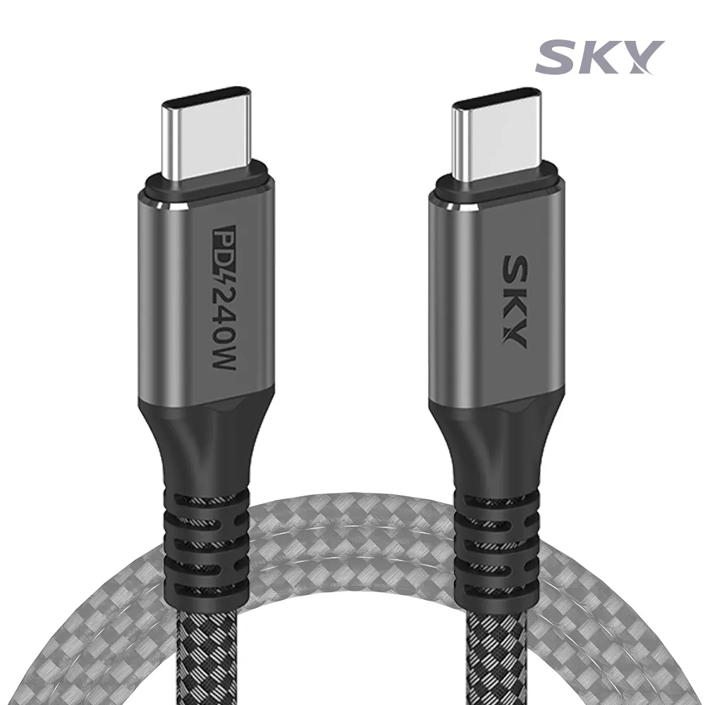[스카이] 240W USB4 썬더볼트4 C to C타입 초고속 케이블 1.2M (업체별도 무료배송)