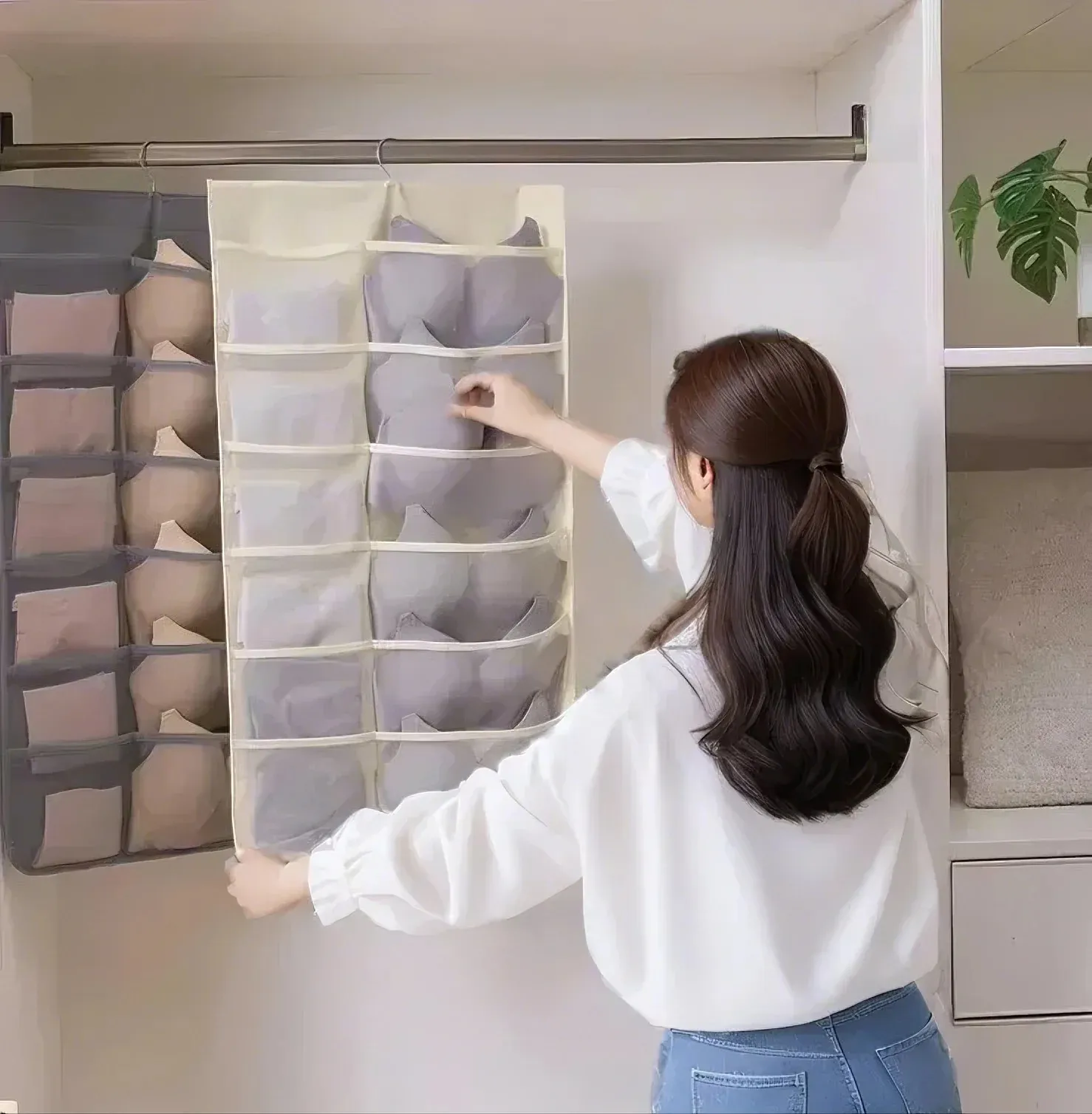 [1+1]다용도 양면 속옷 정리 걸이[업체별도 무료배송]