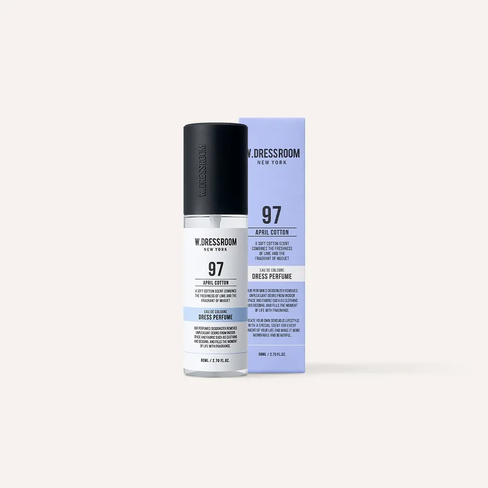 [1+1][더블유드레스룸] 드레스퍼퓸 포터블 에이프릴코튼 80ml (업체별도 무료배송)