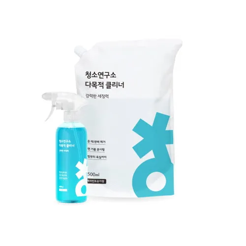 [청소연구소] 국내생산 다목적 클리너 (480ml*1개) + 리필 (1.5L*1개) (업체별도 무료배송)