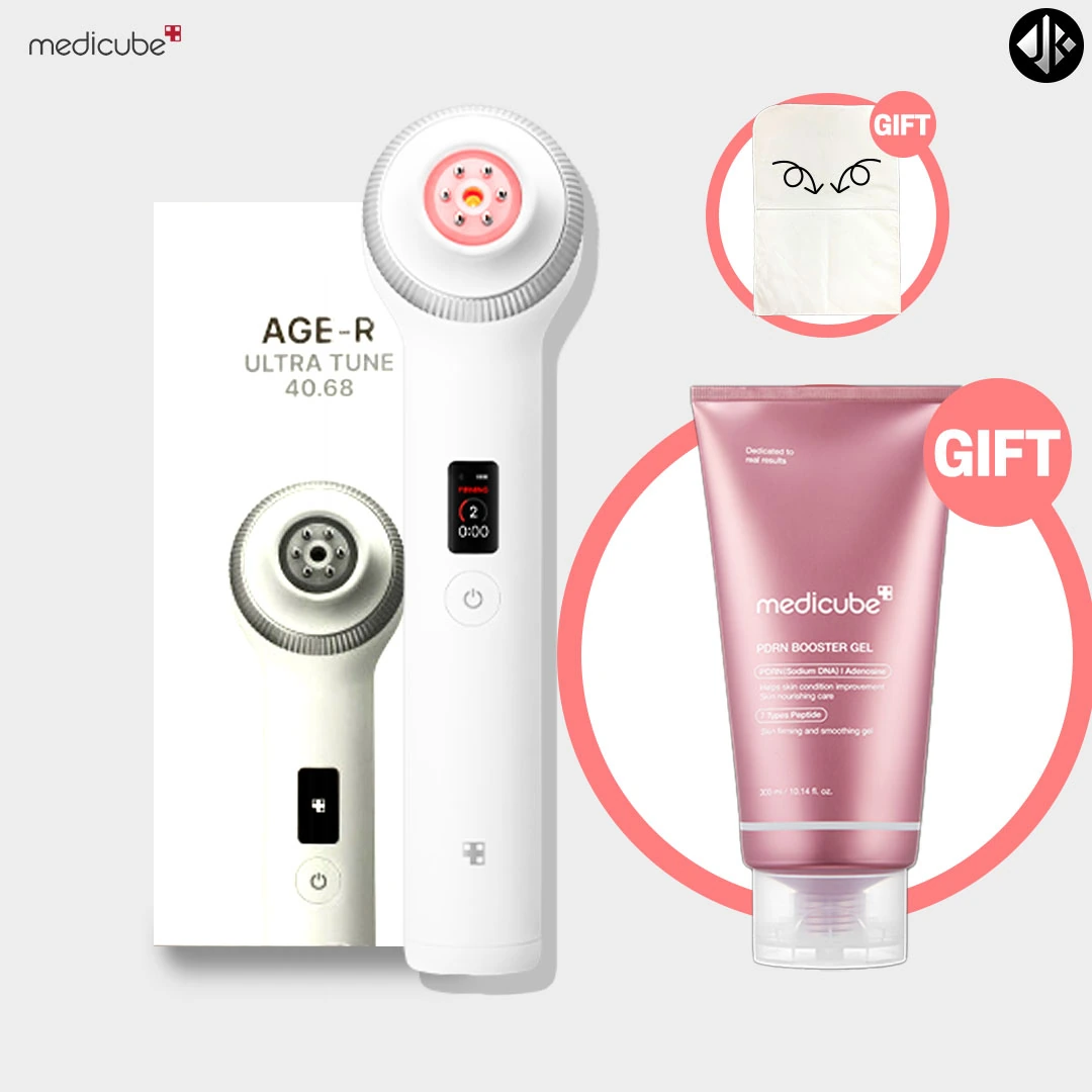 메디큐브 AGE-R 에이지알 울트라 튠 + PDRN 부스터 젤 300ml 1개 + 다용도 파우치 (업체별도 무료배송)