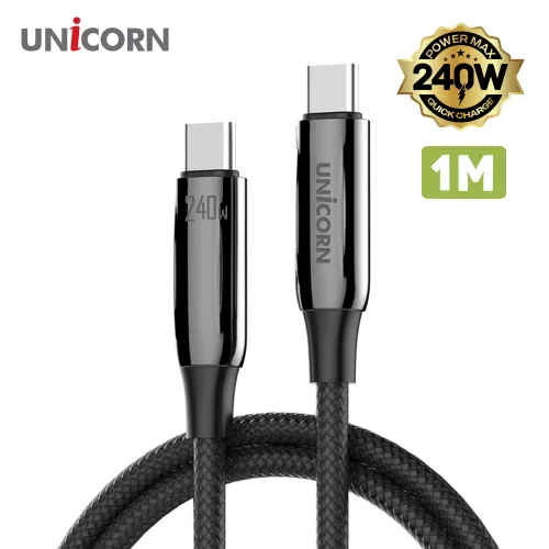 [유니콘] USB C to C타입 240W 초고속 충전 데이터 케이블 PLC-1M240W (업체별도 무료배송)