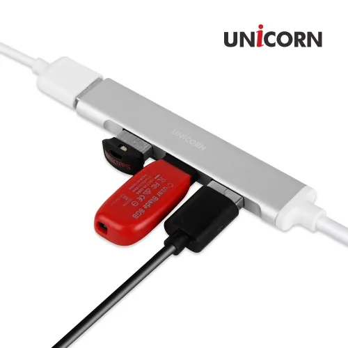 [유니콘] USB3.1 A타입 4포트 USB허브 무전원 알루미늄 MH-400A (업체별도 무료배송)
