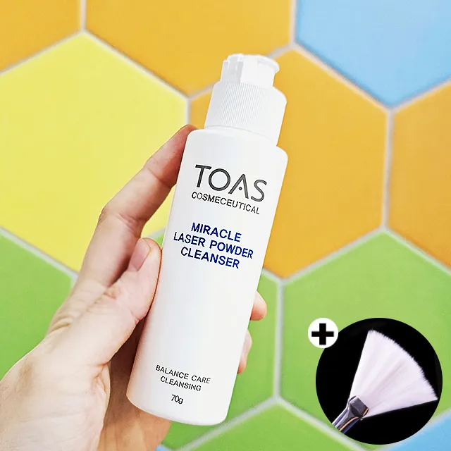 [TOAS] 미라클 레이저 파우더 클렌져 70g + 전용브러쉬 증정 (업체별도 무료배송)