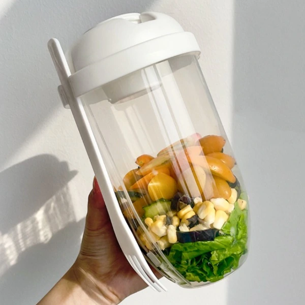 대용량 투명 샐러드컵 1000ml (샐러드컵+소스통+포크) (업체별도 무료배송)