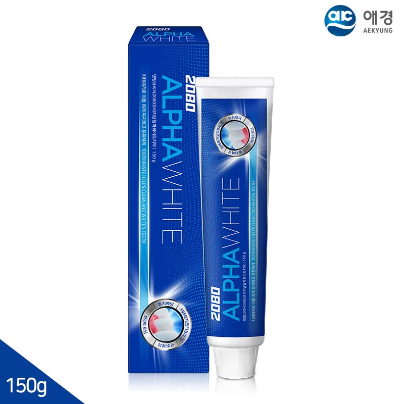 [애경] 2080오리지날알파화이트치약150g 1P (업체별도 무료배송)