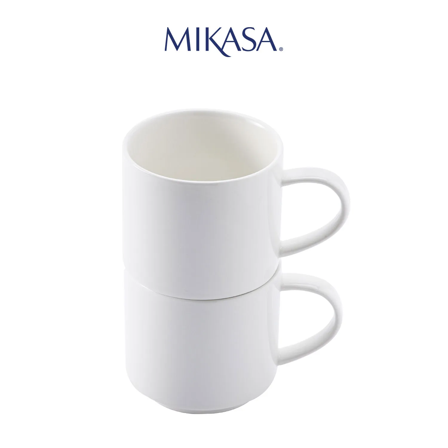 Mikasa M 화이트웨어 스태킹 머그잔 2개 세트(업체별도 무료배송)