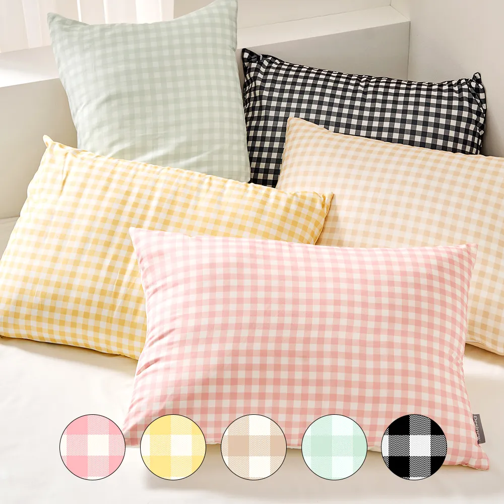 [데시뉴] 체크러버 홑겹 베개커버 2P 40x60,50x70 4color (업체별도 무료배송)