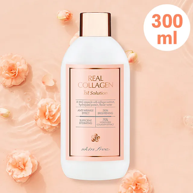 [스킨프리] 리얼 콜라겐70 글루타치온 꽃물 에센스 300ml (미백/주름개선 기능성)(업체별도 무료배송)