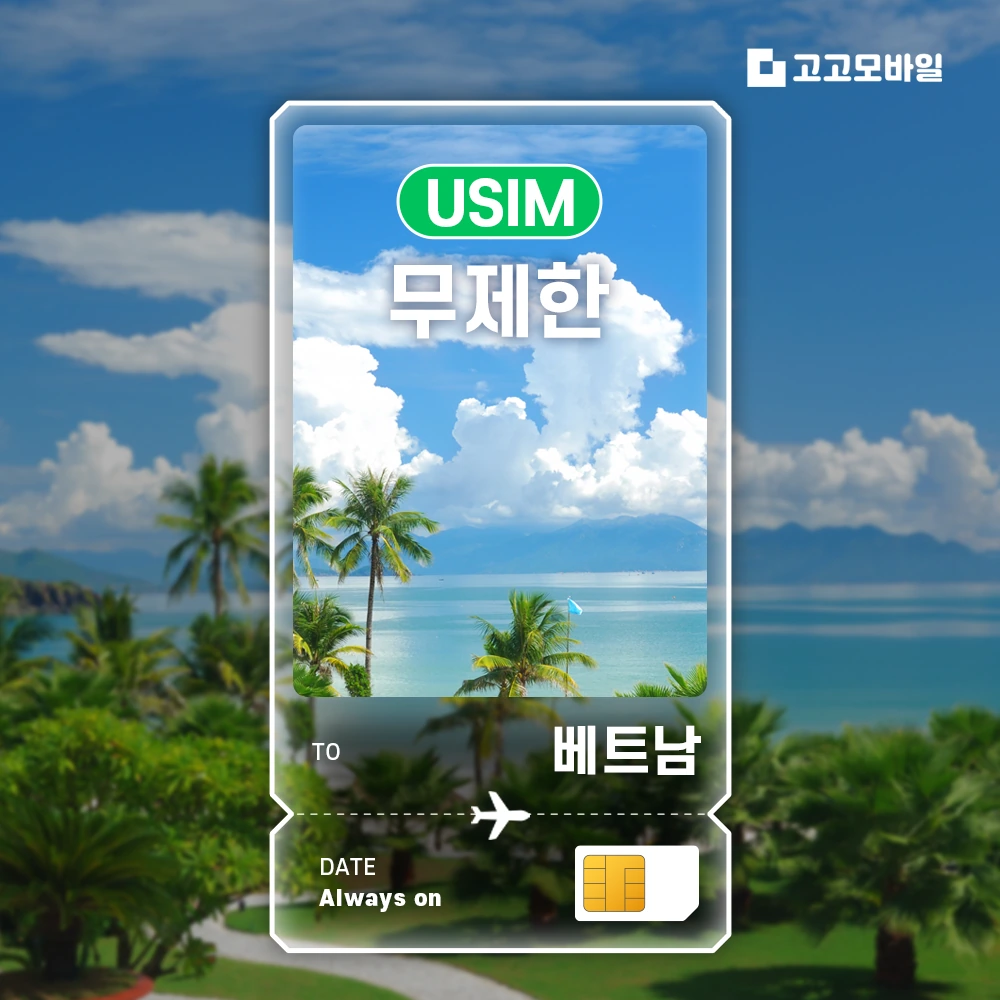 베트남 유심 USIM 매일 2GB 무제한 (3일/4일/5일/6일) (~16:00 주문 시 당일 발송)