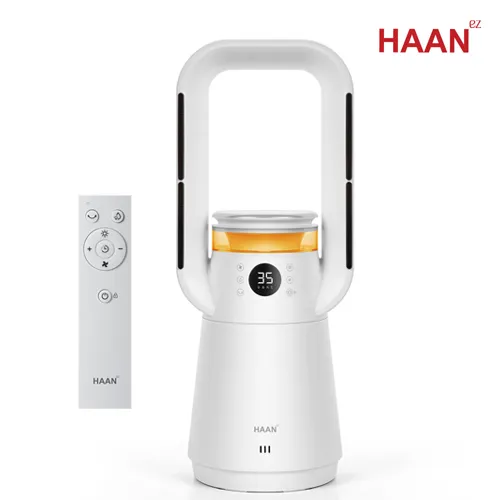 [한경희] 공기청정 가습기겸용 BLDC 날개없는 리모컨 PTC온풍기 전기히터 HAAN-P17000 (업체별도 무료배송)