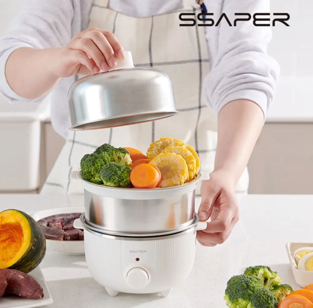 셰퍼 스텐 2단 멀티 계란찜기 전기찜기 JSK-N5001(업체별도 무료배송)