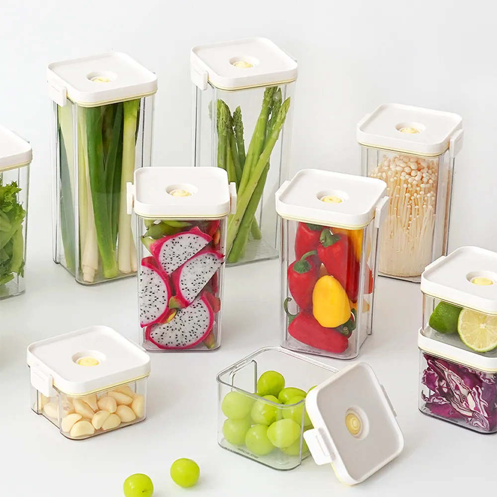 [1+1][모노테일] 진공 야채 반찬통 진공기 밀폐용기 420ml,600ml,1240ml,1770ml/4종,5종세트 택1(업체별도 무료배송)
