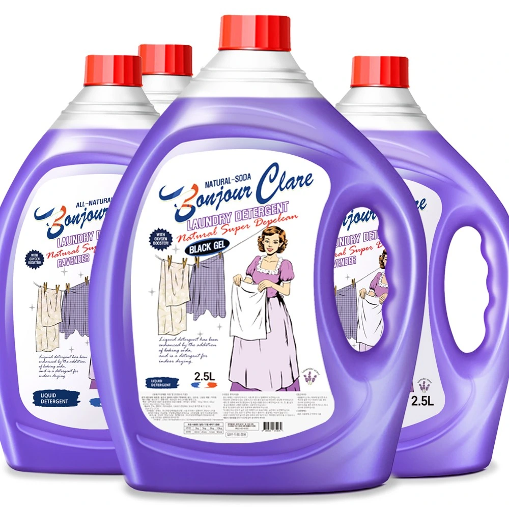 [봉쥬르끌레어] 라벤더향 액체세제 2.5L x 4 실내건조용 고농축(업체별도 무료배송)