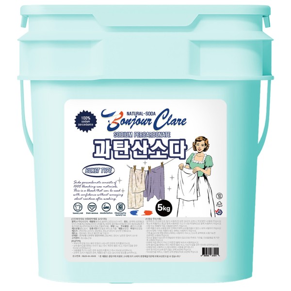 [봉쥬르끌레어] 과탄산소다 버킷 5kg 외 가루세제 모음전 (업체별도 무료배송)