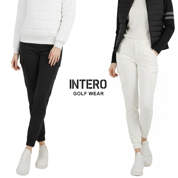 [INTERO]인테로 골프웨어 여성 기모 카고 허리밴딩 조거 바지/WIWKT(업체별도 무료배송)