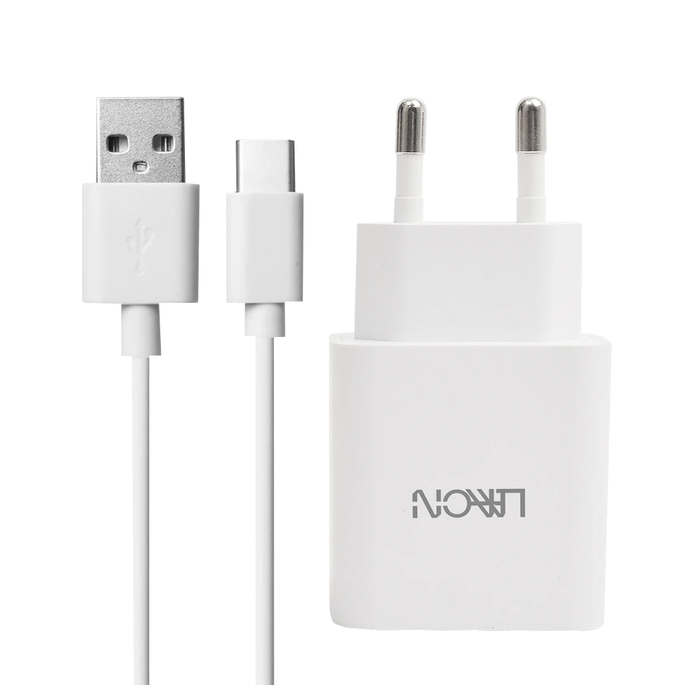 [LAAON] 10W 일반 충전 2포트 분리형 충전기 1M USB-C 케이블 포함 ITB-2000C (업체별도 무료배송)
