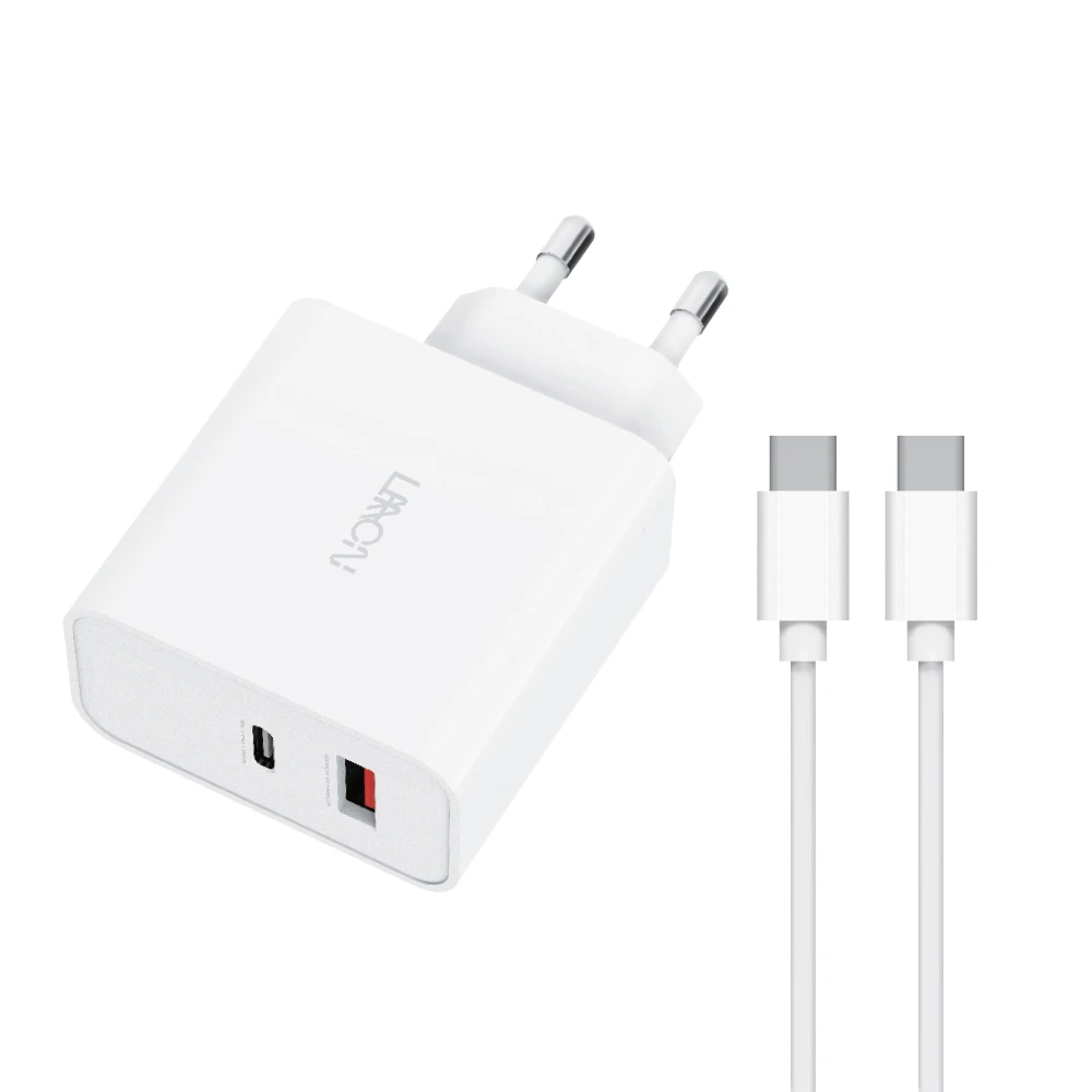 [LAAON] 45W 2포트 PD+USB 초고속 PD 충전기 1M CtoC 케이블 포함 ITB-PD45W (업체별도 무료배송)