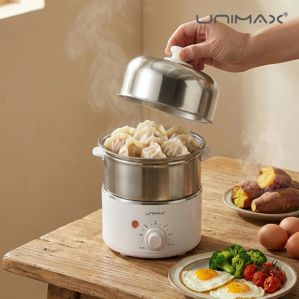 [유니맥스] 다용도 2단 스텐 계란 찜기 UM-EGD2135 (업체별도 무료배송)
