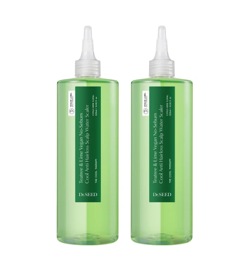 [닥터시드] 티트리앤라임 지성케어 쿨 탈모 워터스케일러 500ml x 2개(탈모증상완화 기능성)(업체별도 무료배송)