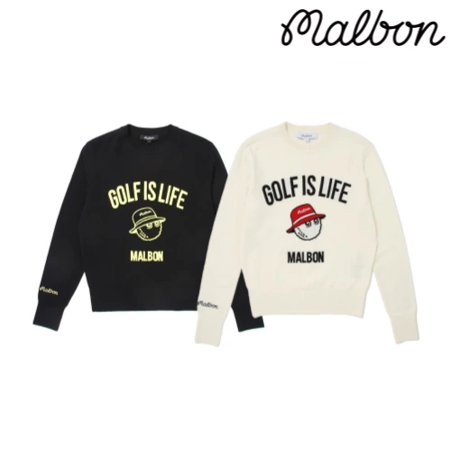 [말본] S/M사이즈 여성 Golf is Life 니트 2color (업체별도 무료배송)