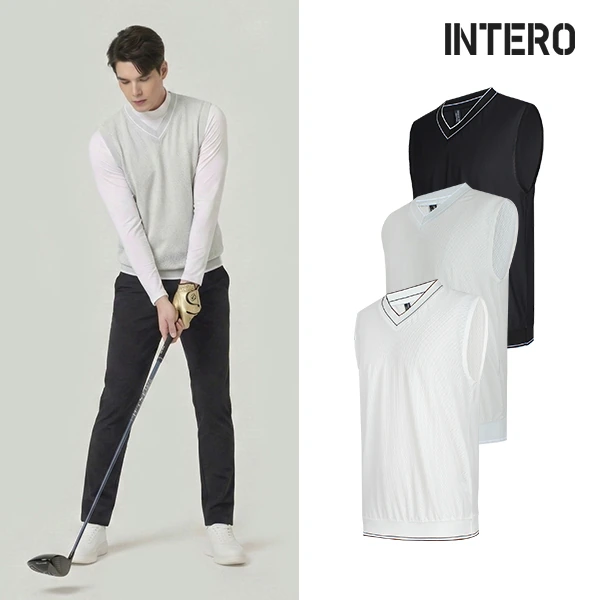 [INTERO]인테로골프웨어 남성 매쉬 골프조끼 ISJJ (업체별도 무료배송)