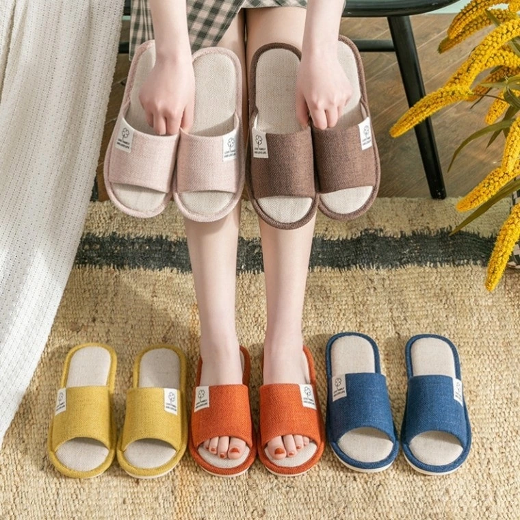 층간소음방지 코튼 앤 린넨 소프트 홈슬리퍼 실내화 (10개이상 구매가능) (업체별도 무료배송)