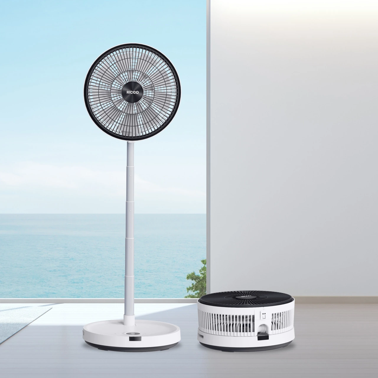 (리퍼/B급) [리코] 접이식 무선 폴딩팬 10인치 선풍기 MFS-2050RF (업체별도 무료배송)