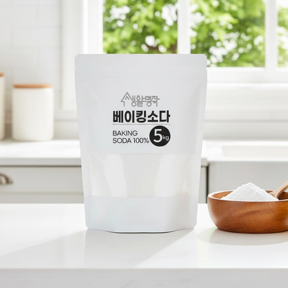 [생활명작] 베이킹소다 5kg + 스푼1개 / 가루세제 표백 찌든때 제거(업체별도 무료배송)