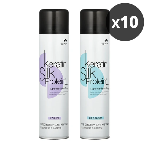 [대량구매관][꽃을든남자] 케라틴 실크프로테인 초강력 헤어스프레이 300ml x 10개 (업체별도 무료배송)