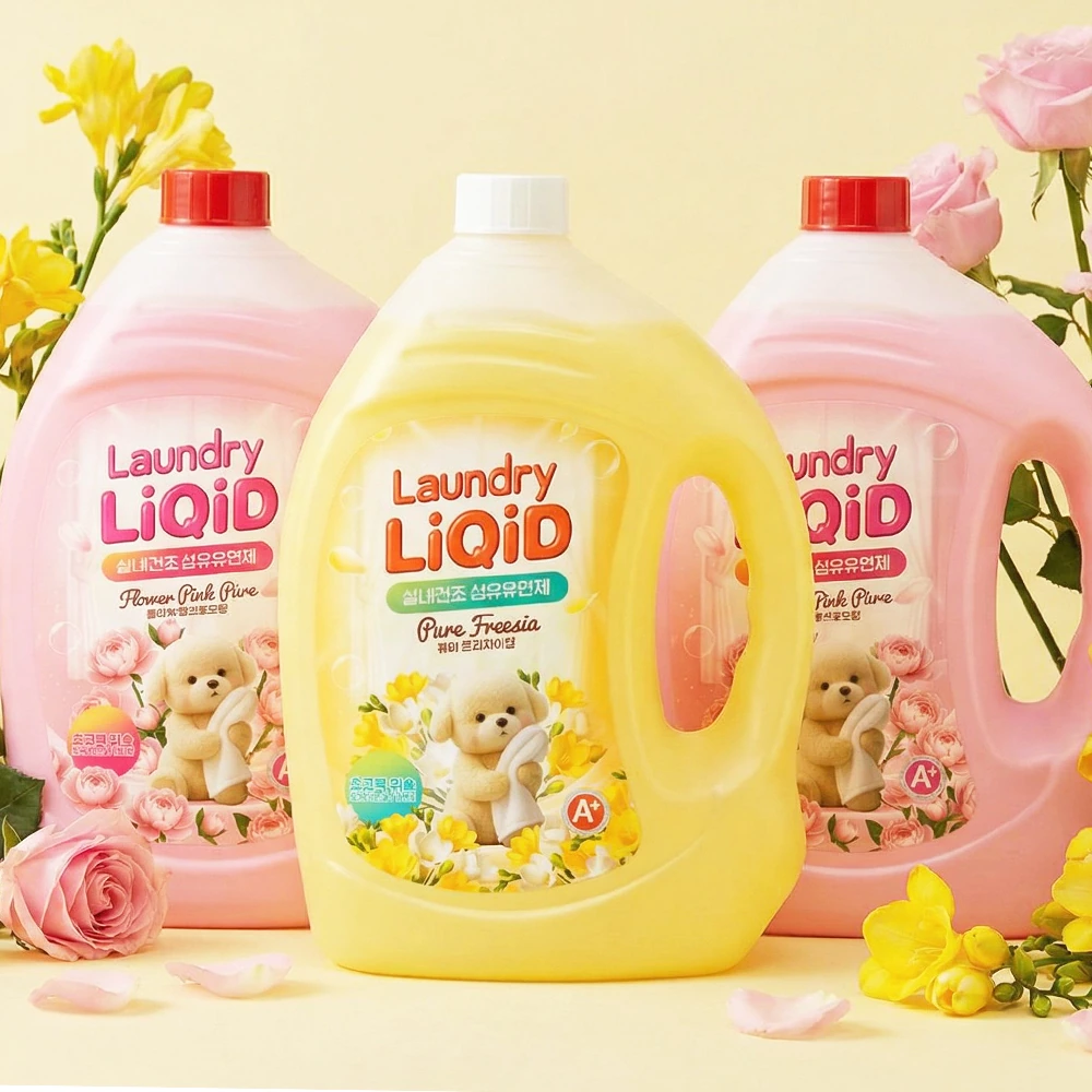 고농축 리퀴드 섬유유연제 2.5L x 4개 (프리지아/핑크로즈 2종) (업체별도 무료배송)