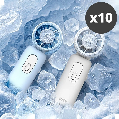 [대량구매관][스카이] 아이스 급속냉각 100단 쿨링 휴대용 선풍기 x 10개 W12 (스트랩 세트) (업체별도 무료배송)