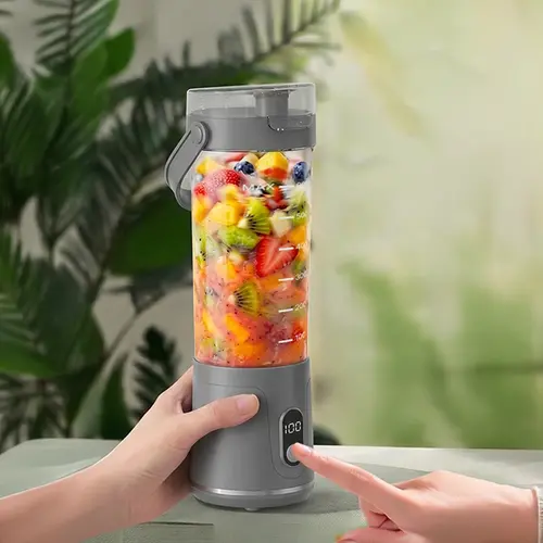 휴대용 무선 믹서 텀블러 600ml (휴대용믹서기 전동쉐이커, C타입충전, 손잡이) (업체별도 무료배송) [기획전특가]