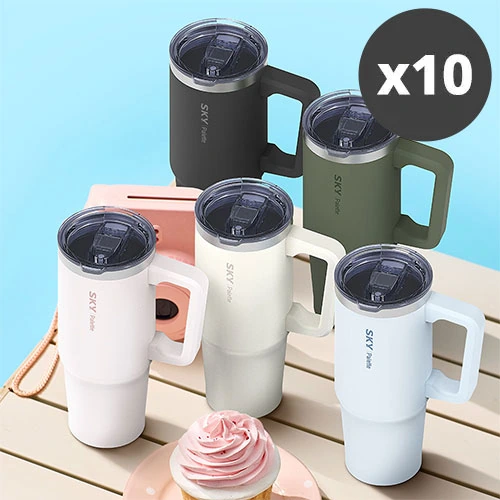 [스카이] 팔레트 스텐304 데일리 텀블러 900ml x 10개 (+ 빨대)(5colors)(업체별도 무료배송)