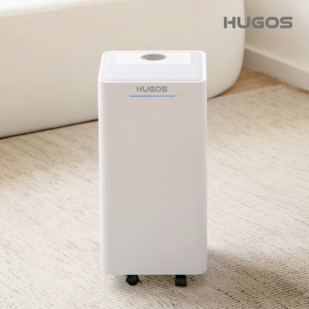 [HUGOS] 가정용 이동식 슬림제습기 13L / 25L + (연속배수/자동습도조절/만수감지) (업체별도 무료배송)
