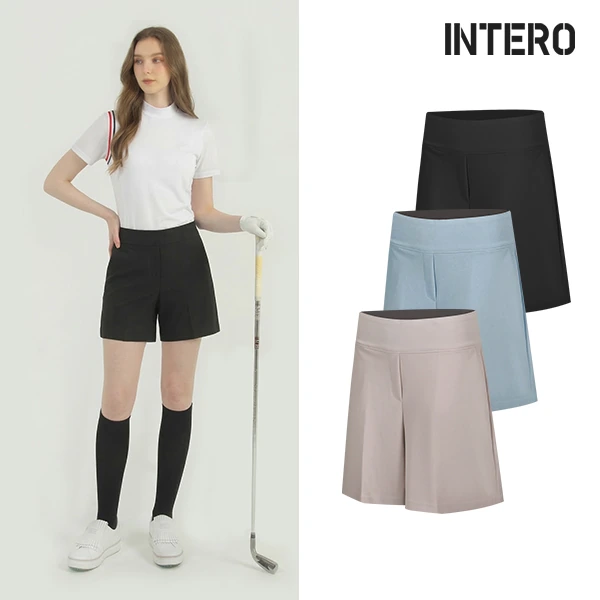 [INTERO]인테로골프웨어 여성 여름 마법밴딩 스판 반바지/WIMNZ(업체별도 무료배송)